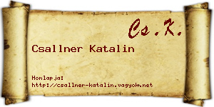 Csallner Katalin névjegykártya