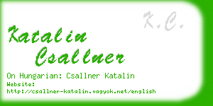 katalin csallner business card